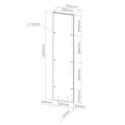 Vicco Façade de cuisine Gris noble 29.6x71.3cm façade de meuble pour meuble bas coulissant