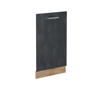 Vicco Façade de lave-vaisselle Béton noir 45cm sans PT