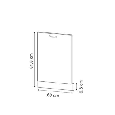 Vicco Façade de lave-vaisselle Blanc campagne 60cm sans PT