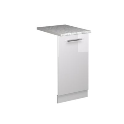 Vicco Façade de lave-vaisselle Blanc Haute brillance 45cm , PT Marbre