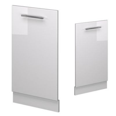 Vicco Façade de lave-vaisselle Blanc Haute brillance 45cm , PT Marbre