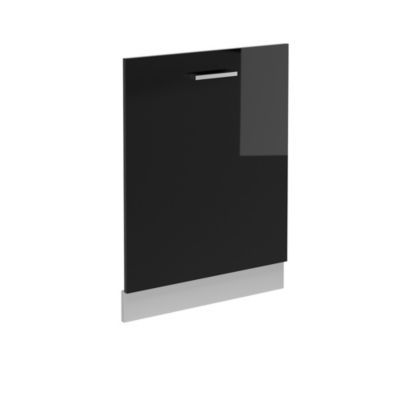 Vicco Façade de lave-vaisselle Noir Haute brillance 60cm sans PT