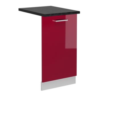 Vicco Façade de lave-vaisselle Rouge brillant 45cm , PT Anthracite