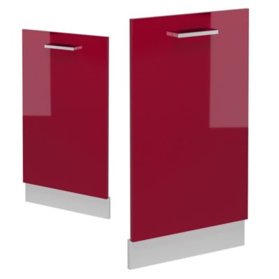Vicco Façade de lave-vaisselle Rouge brillant 45cm , PT Anthracite