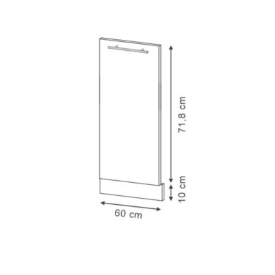 Vicco Façade de lave-vaisselle Vert Or Campagne 60cm , PT Chêne