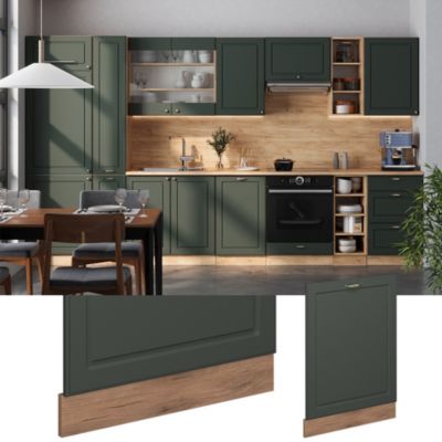 Vicco Façade de lave-vaisselle Vert Or Campagne 60cm , PT Chêne