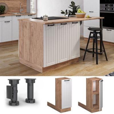 Vicco Îlot de cuisine Blanc campagne 30cm sans PT