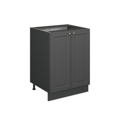 Vicco Meuble bas de cuisine Anthrazit-Gold Landhaus/Anthracite 60cm plan de travail Anthracite