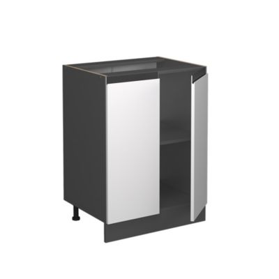 Vicco Meuble bas de cuisine Blanc 60cm , PT Chêne
