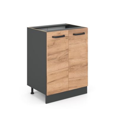 Vicco Meuble bas de cuisine Chêne de force doré 60cm sans PT