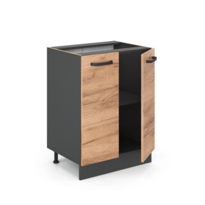 Vicco Meuble bas de cuisine Chêne de force doré 60cm sans PT