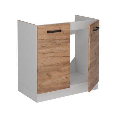Vicco Meuble bas sous-évier Chêne de force doré 80cm sans PT