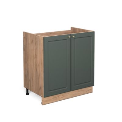 Vicco Meuble bas sous-évier Vert Or Campagne 80cm sans PT