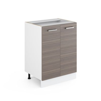 Vicco Meuble bas universel Gris 60cm avec portes, sans PT