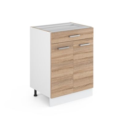 Vicco Meuble bas universel Sonoma 60cm avec tiroirs, sans PT