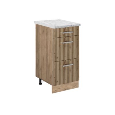 Vicco Meuble cuisine Chêne Artisan 40cm PT Marbre
