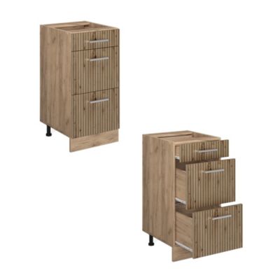 Vicco Meuble cuisine Chêne Artisan 40cm PT Marbre