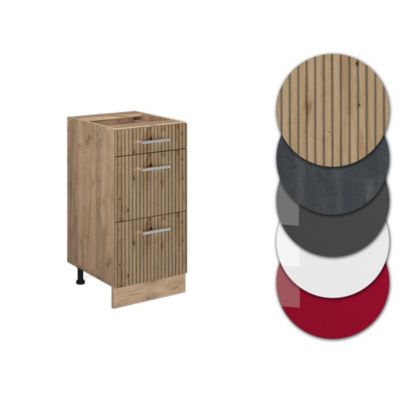 Vicco Meuble cuisine Chêne Artisan 40cm PT Marbre