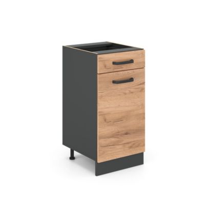 Vicco Meuble cuisine Chêne de force doré 40cm sans PT