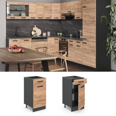 Vicco Meuble cuisine Chêne de force doré 40cm sans PT