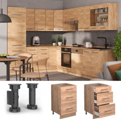 Vicco Meuble cuisine Chêne de force doré 50cm , PT Chêne