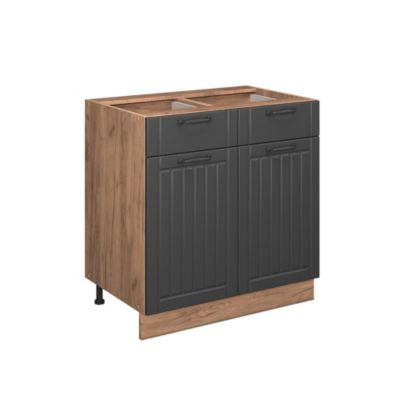 Vicco Meuble cuisine Gris foncé 80cm , PT Anthracite