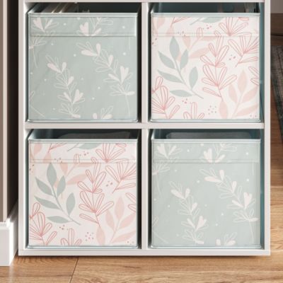 Vicco Meuble de rangement cube Blanc 72x107.8cm avec 4 boxes pliants opt.2