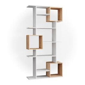 Vicco Meuble de rangement cube Blanc/Sonoma 92x187.7cm