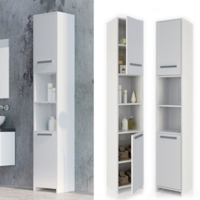 Vicco Meuble de rangement de salle de bain Blanc 30x190cm