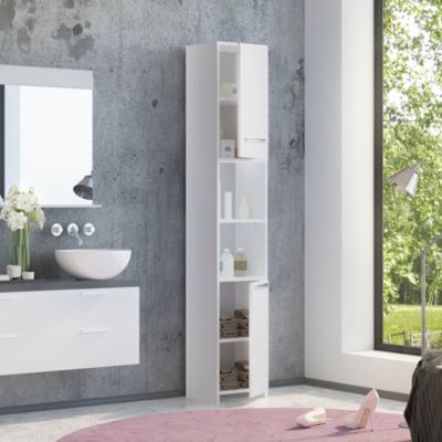 Vicco Meuble de rangement de salle de bain Blanc 30x190cm
