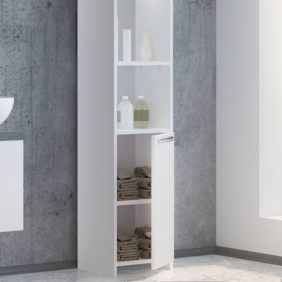 Vicco Meuble de rangement de salle de bain Blanc 30x190cm