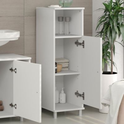 Vicco Meuble de rangement de salle de bain Blanc 30x95cm