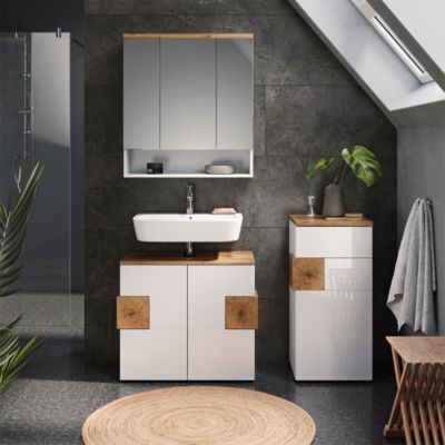 Vicco Meuble de rangement de salle de bain Blanc 40x84cm