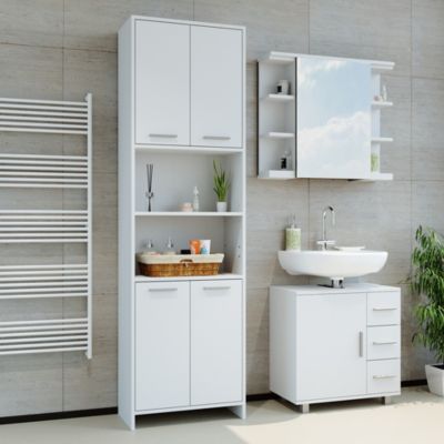 Vicco Armoire de toilette Blanc 80x72cm