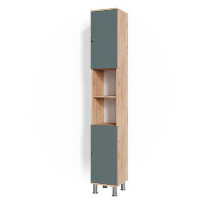 Vicco Meuble de rangement de salle de bain Chêne de force doré 30x190cm