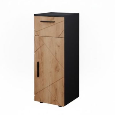 Vicco Meuble de rangement de salle de bain Chêne doré/anthracite 30x81cm