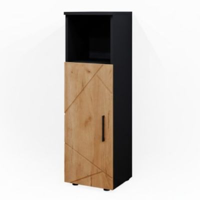 Vicco Meuble de rangement de salle de bain Chêne doré/anthracite 30x95cm