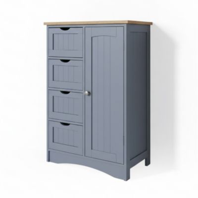 Vicco Meuble de rangement de salle de bain Gris 55x81cm