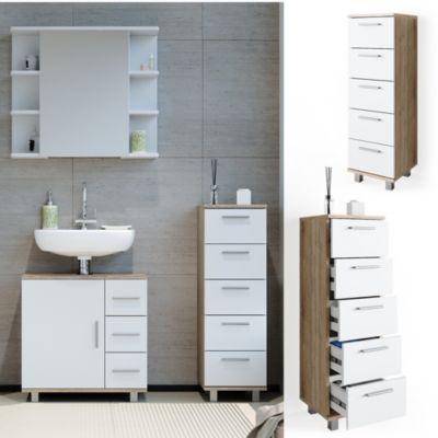 Vicco Meuble de rangement de salle de bain Sonoma 30x95cm