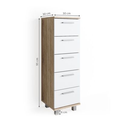 Vicco Meuble de rangement de salle de bain Sonoma 30x95cm