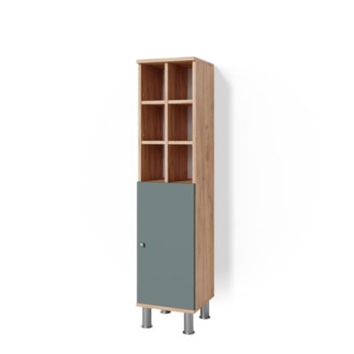 Vicco Meuble de rangement de salle de bain Vert 30x130.6cm grande porte