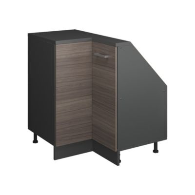 Vicco Meuble de rangement sous pente Armoire dangle Gris noble/Anthracite 75.6x81.6cm avec 1 porte