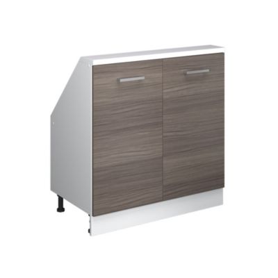 Vicco Meuble de rangement sous pente gris noble/blanc avec 2 portes