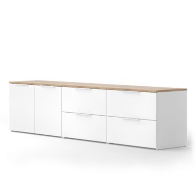 Vicco Meuble-paroi Blanc/Sonoma 3 pièces