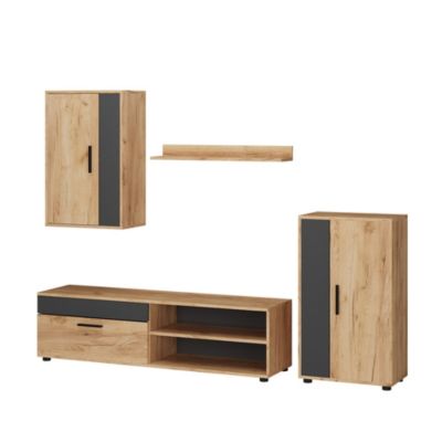 Vicco Meuble-paroi Chêne de force doré Lot de 4