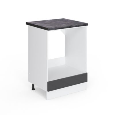 Vicco Meuble pour four Anthracite Haute brillance 60cm , PT Anthracite