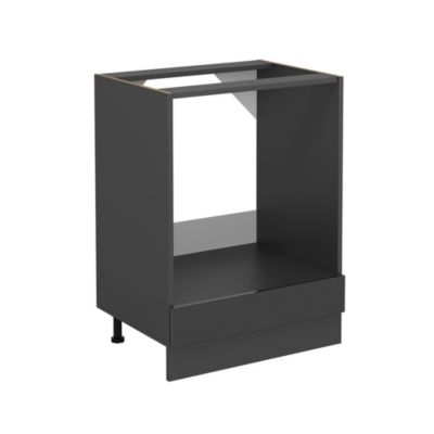 Vicco Meuble pour four Anthracite Haute brillance 60cm sans PT