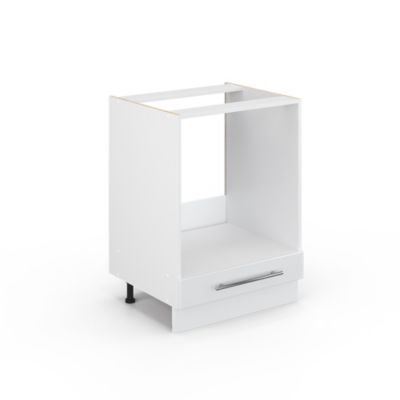 Vicco Meuble pour four Blanc Haute brillance 60cm sans PT