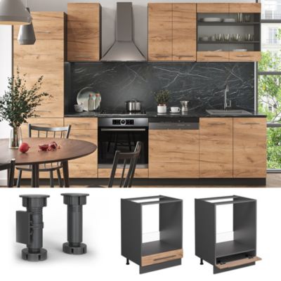 Vicco Meuble pour four Chêne de force doré 60cm sans PT