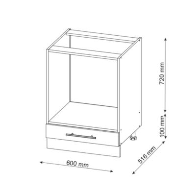 Vicco Meuble pour four Chêne de force doré 60cm sans PT